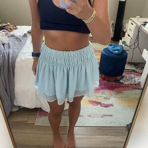Tularosa Light Blue Mini Skirt